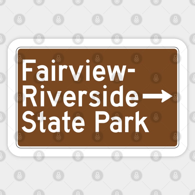 Fairview Riverside State Park - Louisiana Brown Highway Traffice Recreation Sign Sticker by Go With Tammy